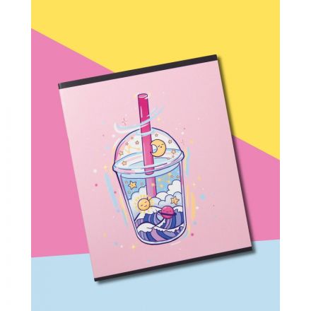 Тетрадь общая А5 48л №1School Нежность,клет,скреп, ВД-лак