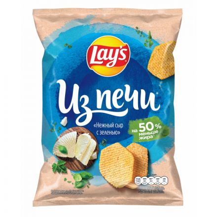 Чипсы Lays из печи нежный сыр с зеленью, 85г Чипсы Lays из печи нежный сыр с зеленью, 85г