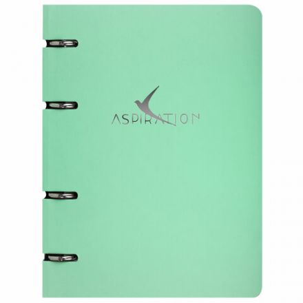 Тетрадь на кольцах А5 160х212 мм, 120 листов, картон, фольга, клетка, BRAUBERG, "Pastel", 404734