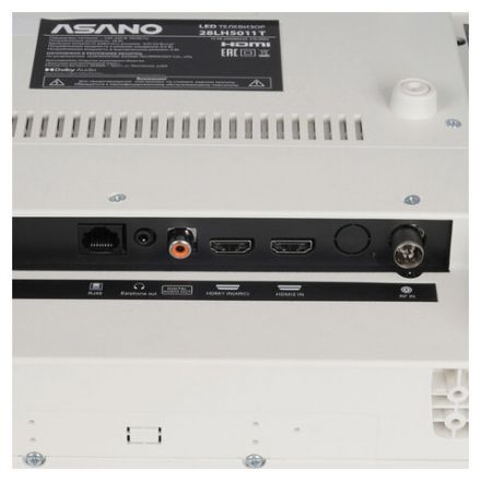 Телевизор ASANO 28LH5011T, 28" (71 см), 1366x768, HD, 16:9, Салют ТВ, Wi-Fi, белый
