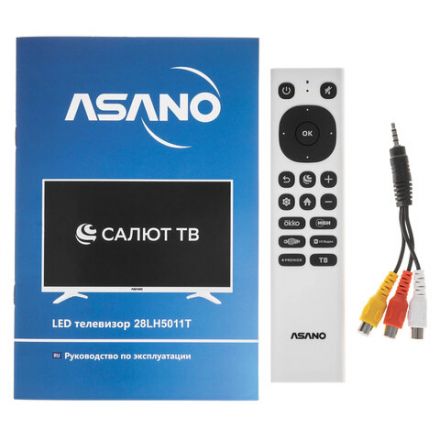 Телевизор ASANO 28LH5011T, 28" (71 см), 1366x768, HD, 16:9, Салют ТВ, Wi-Fi, белый
