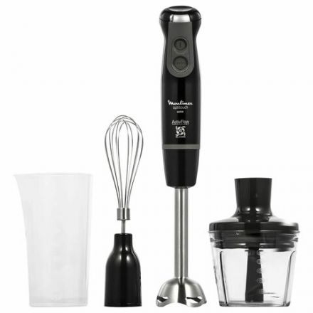 Блендер погружной MOULINEX Optitouch DD833810, 600 Вт, 16 скоростей, 3 насадки, стакан, черный, 7211002825 Блендер погружной MOULINEX Optitouch DD833810, 600 Вт, 16 скоростей, 3 насадки, стакан, черный, 7211002825