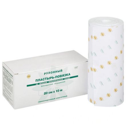 Пластырь-повязка рулонная LEIKO 20х1000 см, нетканая основа, 132827