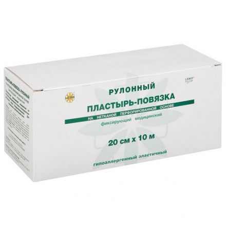 Пластырь-повязка рулонная LEIKO 20х1000 см, нетканая основа, 132827