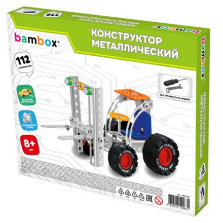 Конструктор металлический "Машинки" 4 вида ассорти, BAMBOX, 666367