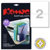 Этикетки самоклеящиеся Promega label (Комус) Premium 210х148 мм 2 штуки на листе белые (100 листов в упаковке)