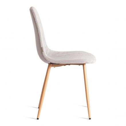 Стул BREEZE (mod. JSC-58) Велюр/металл , 44 х 53 х 86 см, Light grey (светло-серый) HLR14 / натуральный