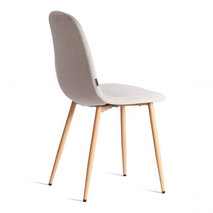 Стул BREEZE (mod. JSC-58) Велюр/металл , 44 х 53 х 86 см, Light grey (светло-серый) HLR14 / натуральный