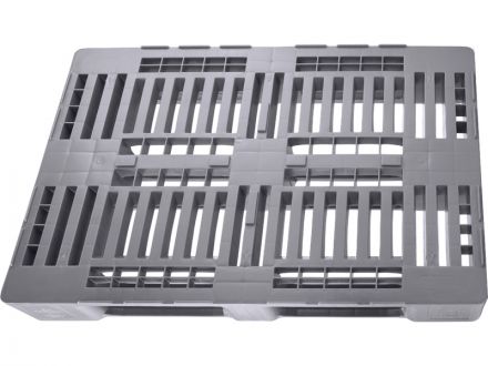 Паллет пластиковый перфорированный 1200х800х160 c бортиком 7 мм на 3 полозьях EURO Н1 Паллет пластиковый перфорированный 1200х800х160 c бортиком 7 мм на 3 полозьях EURO Н1