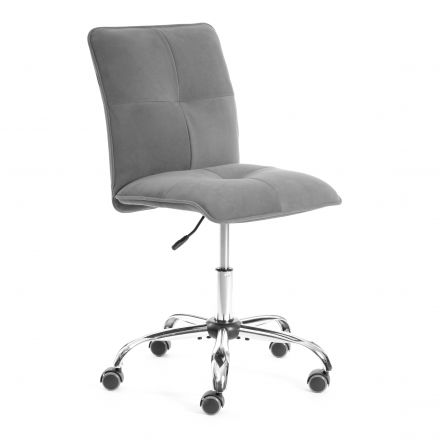 Комплект кресло + стул Sweet LT, флок , серый/черный, 29, 41х55х88 см