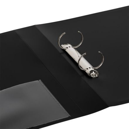 Папка на 2-х кольцах Attache 42 мм черная до 250 листов (пластик 0.7 мм)