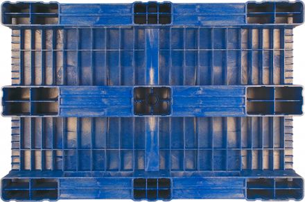 Паллет 1200x800х150 сплошной, на 3-х полозьях  красный