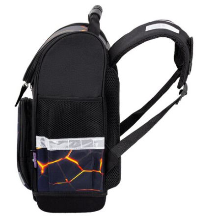 Ранец ЮНЛАНДИЯ WISE, 1 отделение, 3 кармана, устойчивое дно, Volcano split, 37х29х15 см, 273162