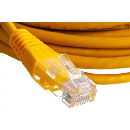 Патч-корд TWT TWT-45-45-5.0-YL UTP кат.5e, 5.0 м, желтый