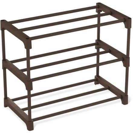 Полка для обуви EL_Sheffilton SHT-SR6-P, пластик, коричн/коричневы