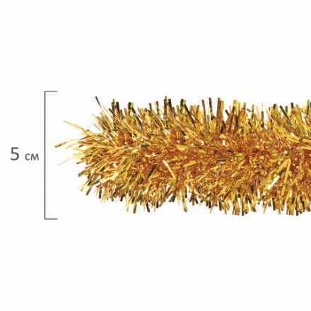 Мишура (1 штука), диаметр 50 мм, длина 2 м, ассорти 6 цветов, ЗОЛОТАЯ СКАЗКА, 592211