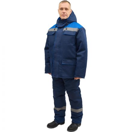 Костюм рабочий зимний муж з12-КПК с СОП син/вас 52-54/182-188 Костюм рабочий зимний муж з12-КПК с СОП син/вас 52-54/182-188
