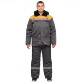 Костюм рабочий зимний з35-КПК серый/оранжевый (р.52-54) 182-188