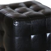 Пуф ЭТ_Лотос, к/з черный глянцевый KOL 900