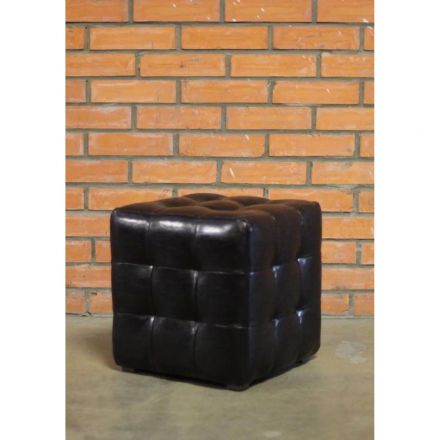 Пуф ЭТ_Лотос, к/з черный глянцевый KOL 900