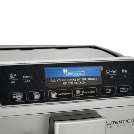 Кофемашина DELONGHI Autentica Cappuccino ETAM 29.660.SB, 1450 Вт, объем 1,4 л, автокапучинатор, серебристая, ETAM29.660.SB