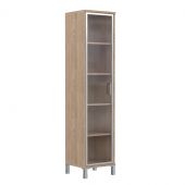 Шкаф-колонка высокая со стеклянной дверью в AL-рамке B 431.8 Дуб Девон 475х450х2054 BORN