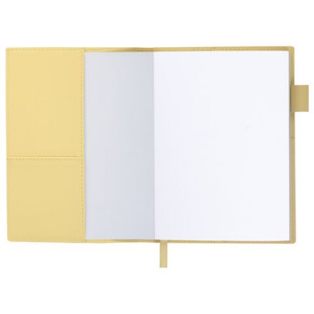 Ежедневник недатированный В6 130х185 мм BRAUBERG "Glam", под кожу, 160 л., желтый, 116222