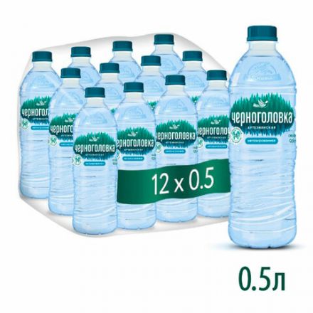 Вода негазированная питьевая ЧЕРНОГОЛОВКА, 0,5 л