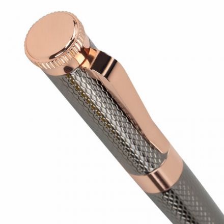 Ручка подарочная шариковая GALANT "Taut", корпус оружейный металл, детали розовое золото, узел 0,7 мм, линия письма 0,5 мм, синяя, 144170 Ручка подарочная шариковая GALANT "Taut", корпус оружейный металл, детали розовое золото, узел 0,7 мм, линия письма 0,5 мм, синяя, 144170