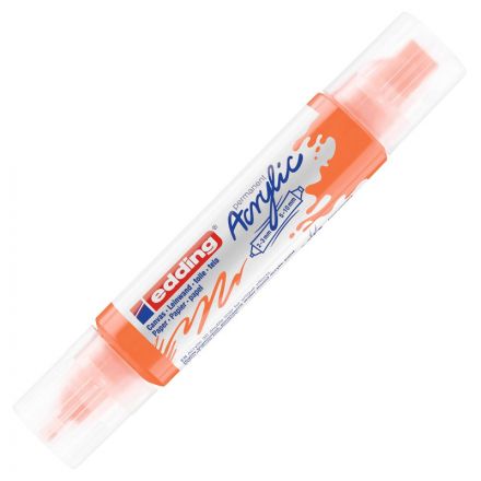 Маркер акриловый двусторонний 3D Edding 5400/066.Флюоресц.оранж/Neonorange