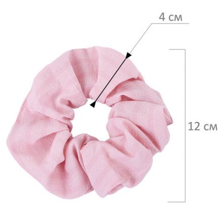 Резинки для волос НАБОР 2 шт., 4х20 см, скранч, розовый, белый, MONTE VITA (МОНТЕ ВИТА), 457073