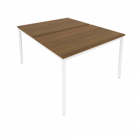 Slim Рабочая станция на металлокаркасе С.СП-4.3 Орех/Белый металл 1180*1475*750