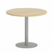 Home Office Стол круглый VR.SP-5-90.1 Акация/Серый металл 900*900*750