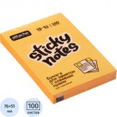 Стикеры Attache Selection 76x51 мм неоновые оранжевые (1 блок, 100 листов)