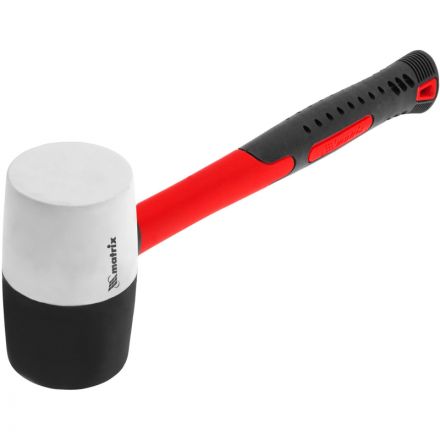 Киянка резиновая 680 г черно-белая резина фиберглас. рукоятка Matrix 11172