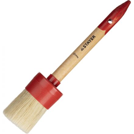 Кисть круглая STAYER MASTER, светлая натурал. щетина, №16 x55мм 0141-55