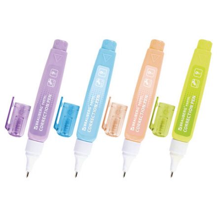 Ручка-корректор 9 мл ВЫГОДНАЯ УПАКОВКА, КОМПЛЕКТ 4 штуки, BRAUBERG PASTEL, 271922 Ручка-корректор 9 мл ВЫГОДНАЯ УПАКОВКА, КОМПЛЕКТ 4 штуки, BRAUBERG PASTEL, 271922