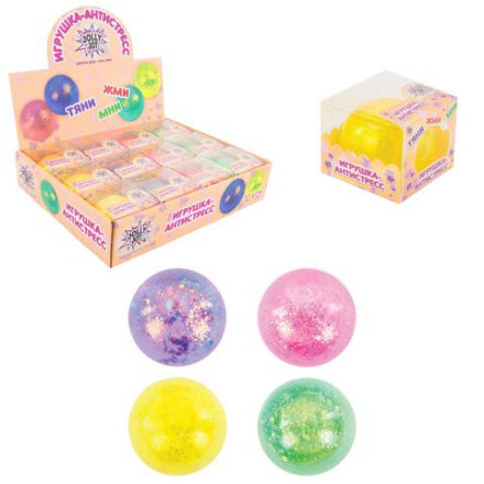 Игрушка-антистресс "ШАР С БЛЕСТКАМИ", 6 см, ассорти, 4 цвета, JOLLY JOT (ДЖОЛЛИ ДЖОТ), 665803 Игрушка-антистресс "ШАР С БЛЕСТКАМИ", 6 см, ассорти, 4 цвета, JOLLY JOT (ДЖОЛЛИ ДЖОТ), 665803