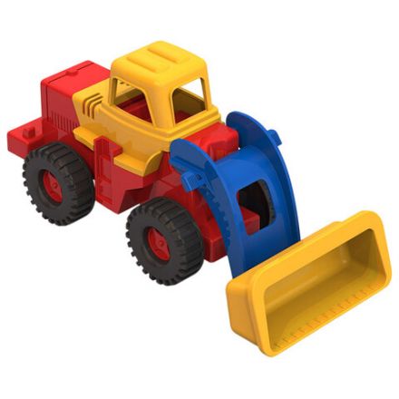 Трактор игрушечный "Медвежонок", пластиковый, 28x13x14 см, НОРДПЛАСТ, 431301