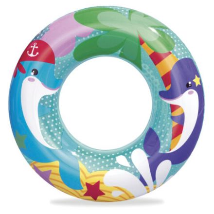 Надувной круг для плавания "Морские приключения", диаметр 51 см, 3-6 лет, до 60 кг, АССОРТИ, BESTWAY, 36113
