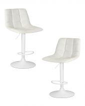 Набор 2 шт Стул барный DOBRIN TAILOR WHITE, белый PU
