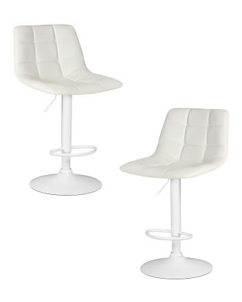 Набор 2 шт Стул барный DOBRIN TAILOR WHITE, белый PU