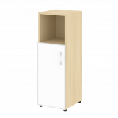 Yalta Шкаф узкий LT.SU-2.2 R (L) white Акация/Стекло white 400*450*1195