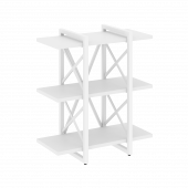 Loft Стеллаж на регулируемых опорах-3 полки VR.L-MST.O-3.4V Белый бриллиант/Белый металл 800*400*910