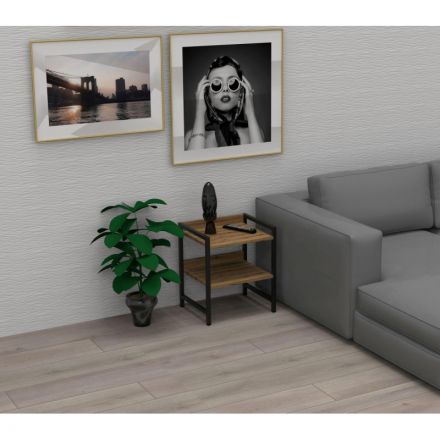 Тумба TI_прикроватная Комус Мебель Онега-12 425х350х500, дуб вотан