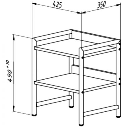 Тумба TI_прикроватная Комус Мебель Онега-12 425х350х500, дуб вотан