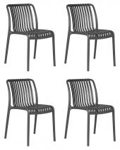 Набор 4 шт Стул обеденный DOBRIN WALTER, темно-серый