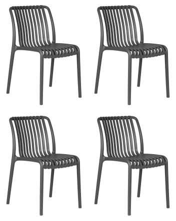 Набор 4 шт Стул обеденный DOBRIN WALTER, темно-серый Набор 4 шт Стул обеденный DOBRIN WALTER, темно-серый