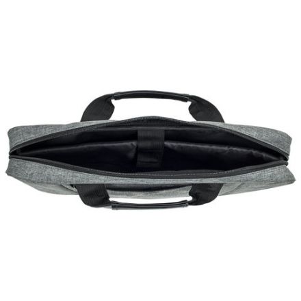 Сумка портфель BRAUBERG OFFICE с отделением для ноутбука 17,3", светло-серый меланж, 34х44х6 см, 272613