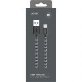 Кабель USB PERO DC-04 micro-USB, 2,5А, 1м, Silver-black Кабель USB PERO DC-04 micro-USB, 2,5А, 1м, Silver-black